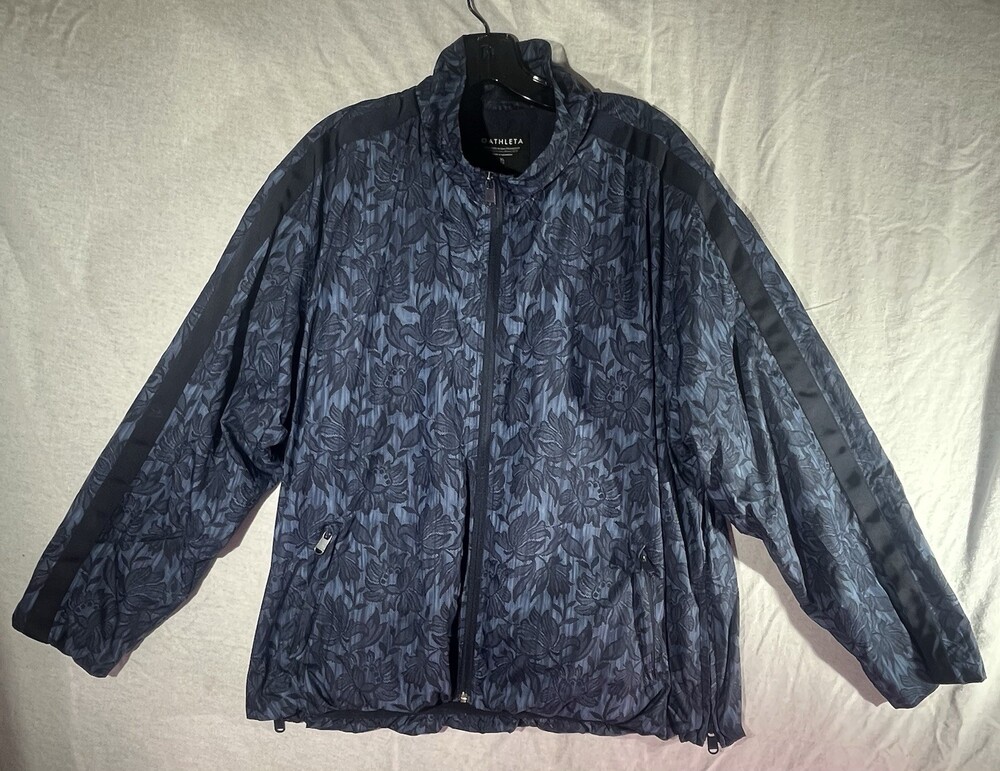 Athleta Sightseer Lace Jacket Ethereal Bloom Cottage Blue Women’s XL NICE!